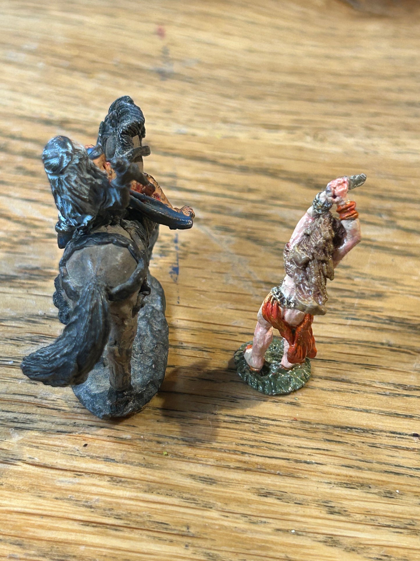 C33 mounted and foot adventurer HOURI with dagger Metal Pre-Slotta FA20 Fantasy Adventurers Citadel 1980s B4