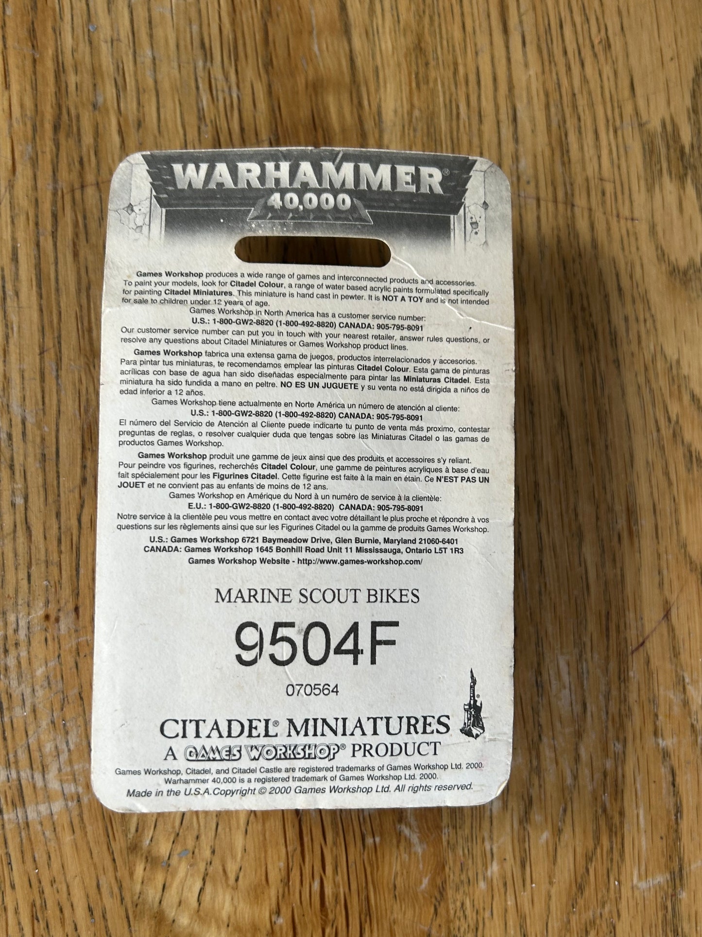 Warhammer 40k space marine scout bikers opened blister