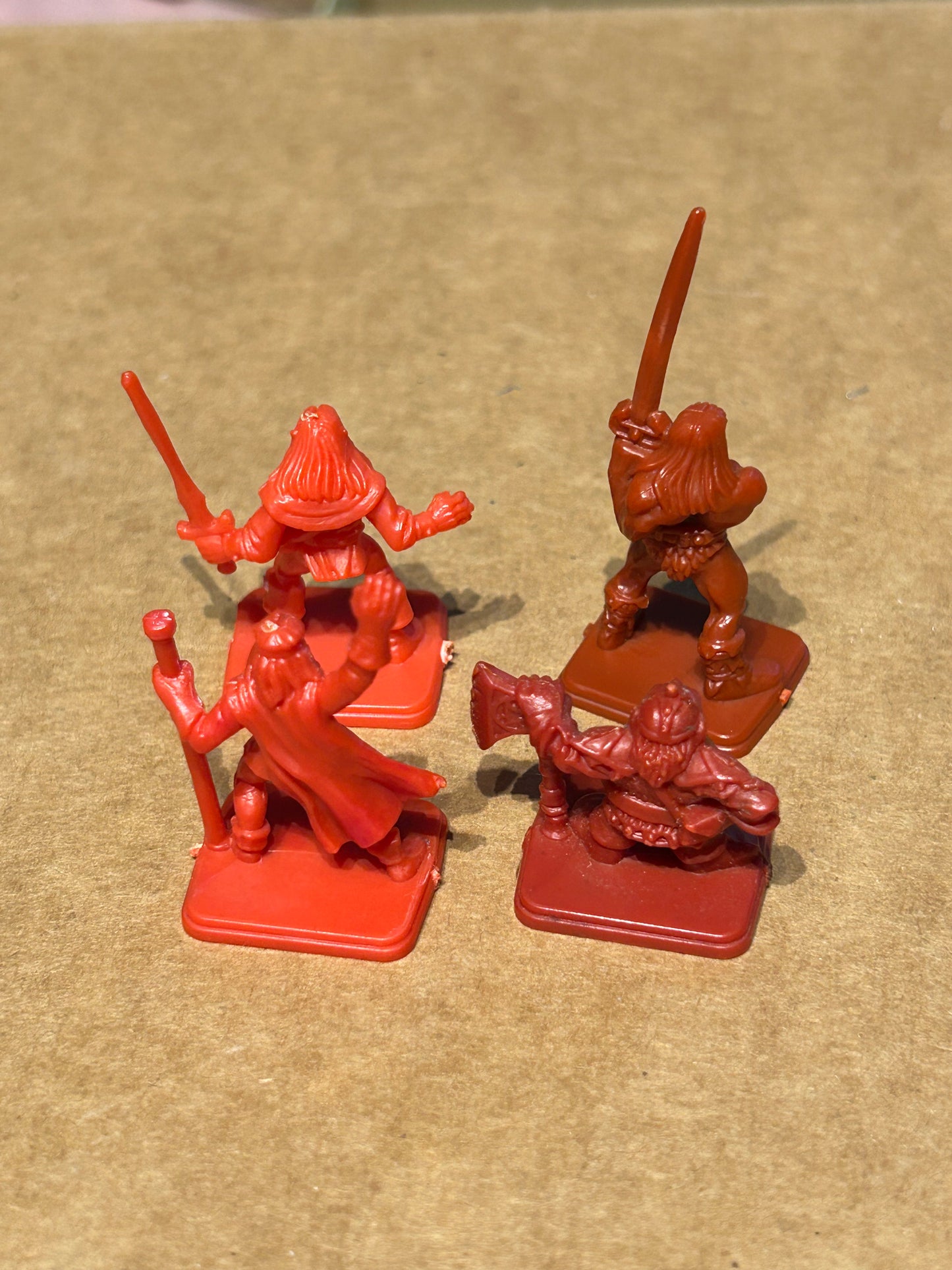 Heroquest heroes set dwarf, wizard, barbarian and elf