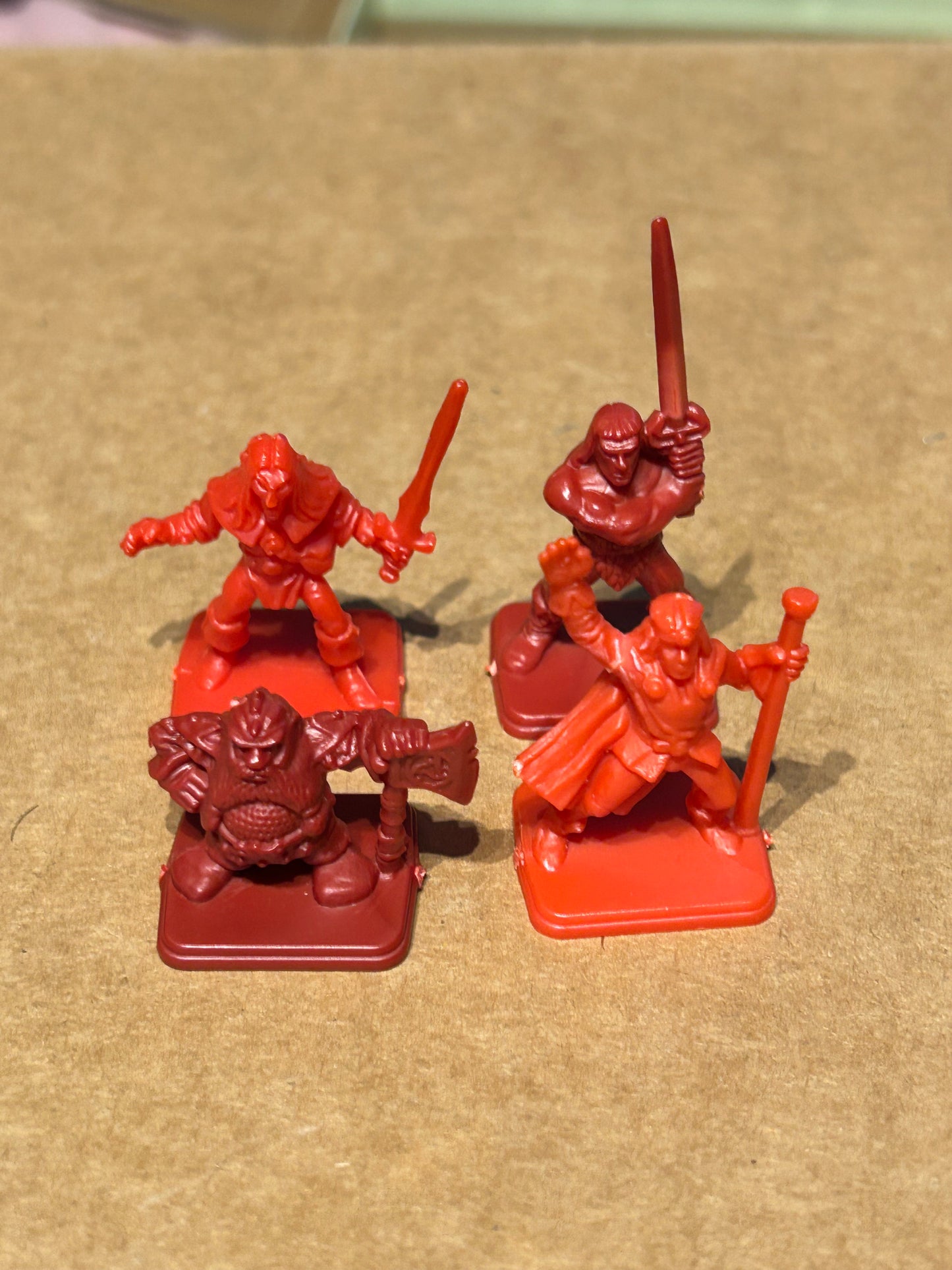 Heroquest heroes set dwarf, wizard, barbarian and elf