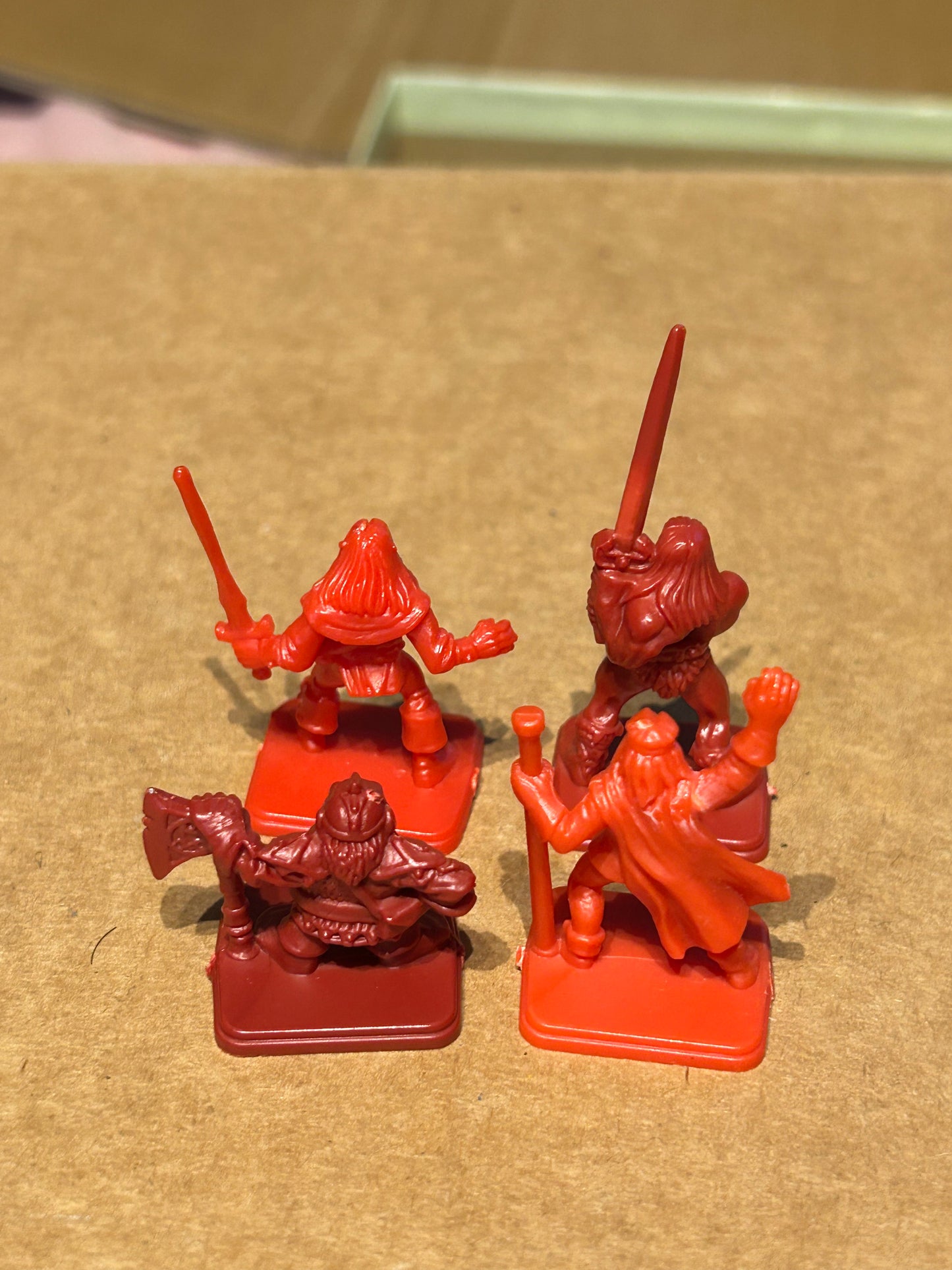 Heroquest heroes set dwarf, wizard, barbarian and elf