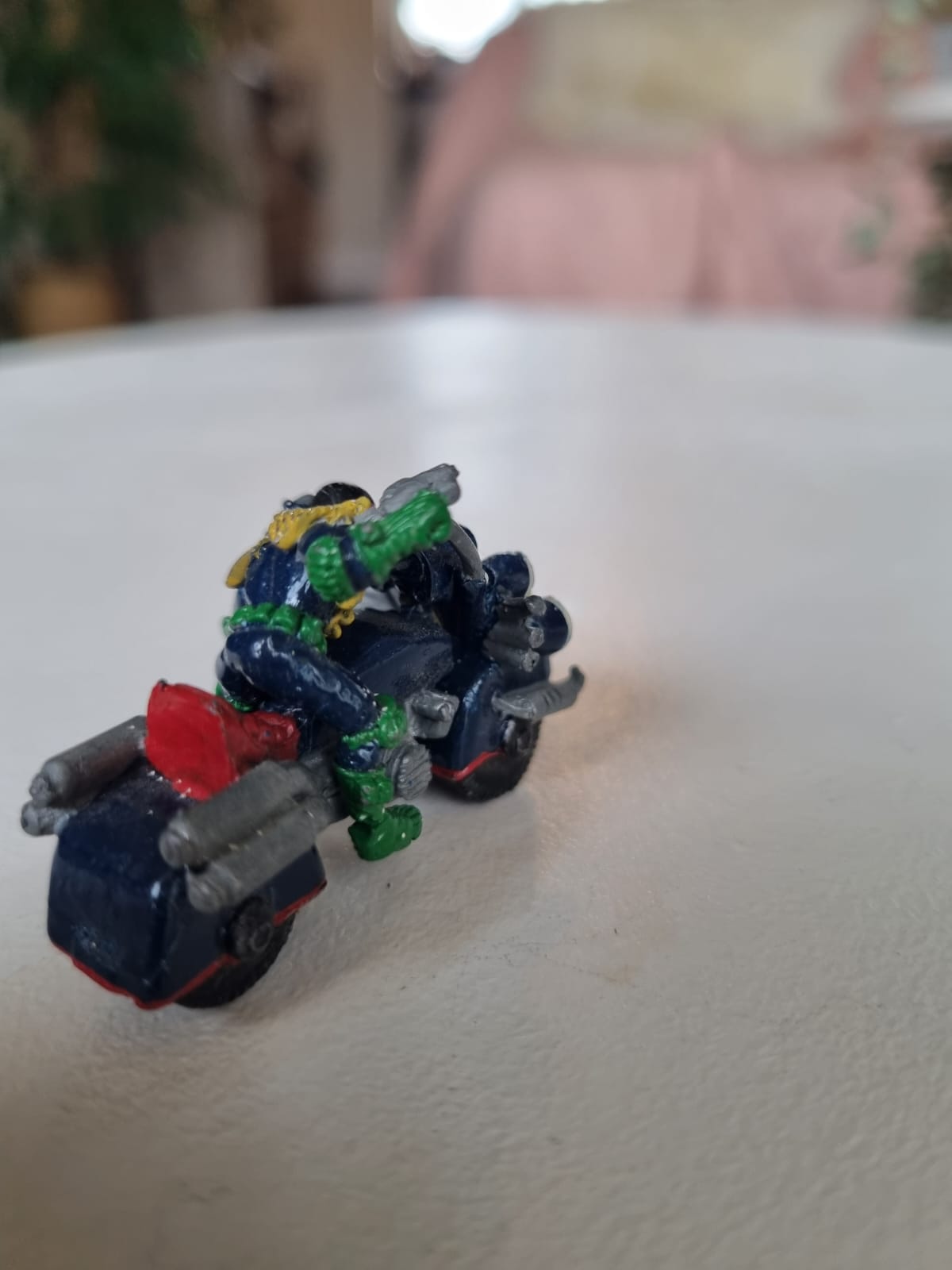 Citadel judge Dredd on law master bike (has been stripped)