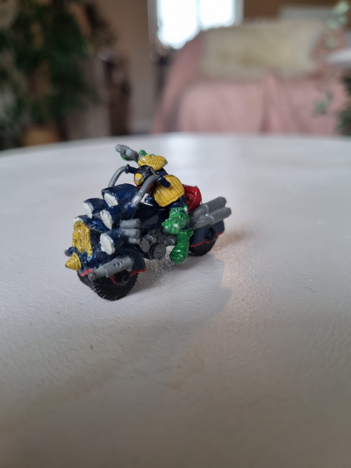 Citadel judge Dredd on law master bike (has been stripped)