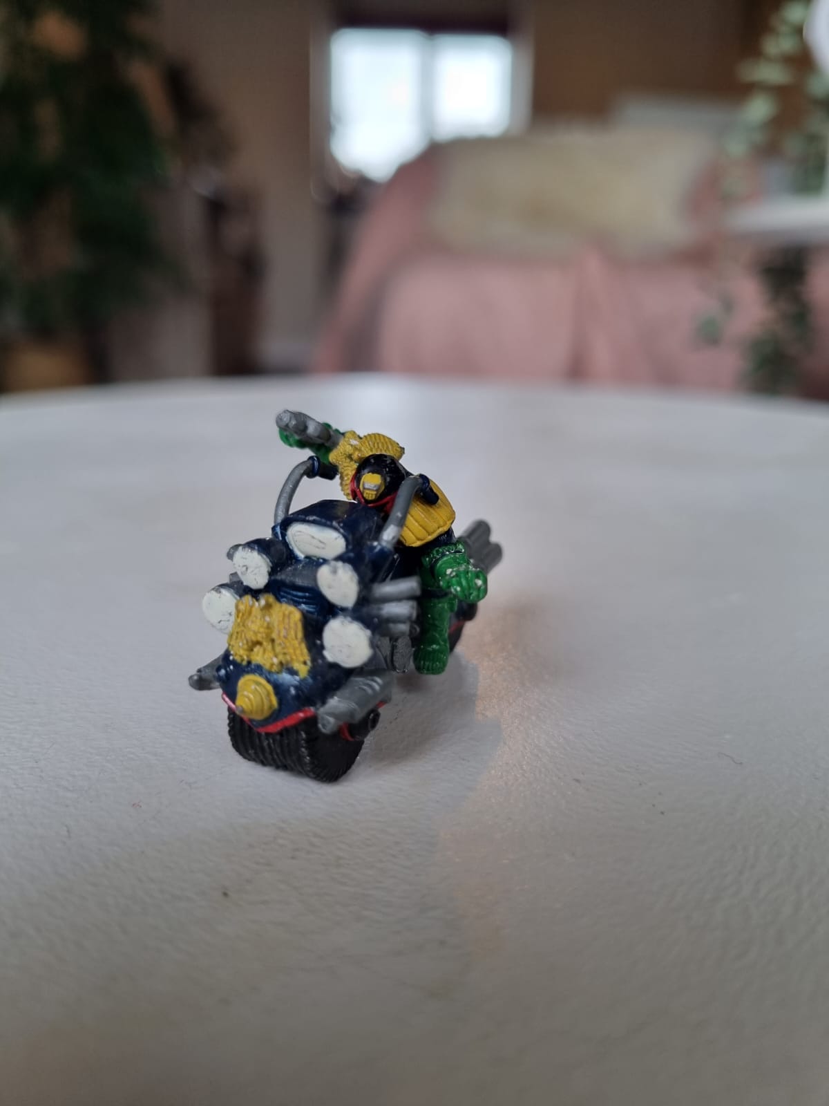 Citadel judge Dredd on law master bike (has been stripped)