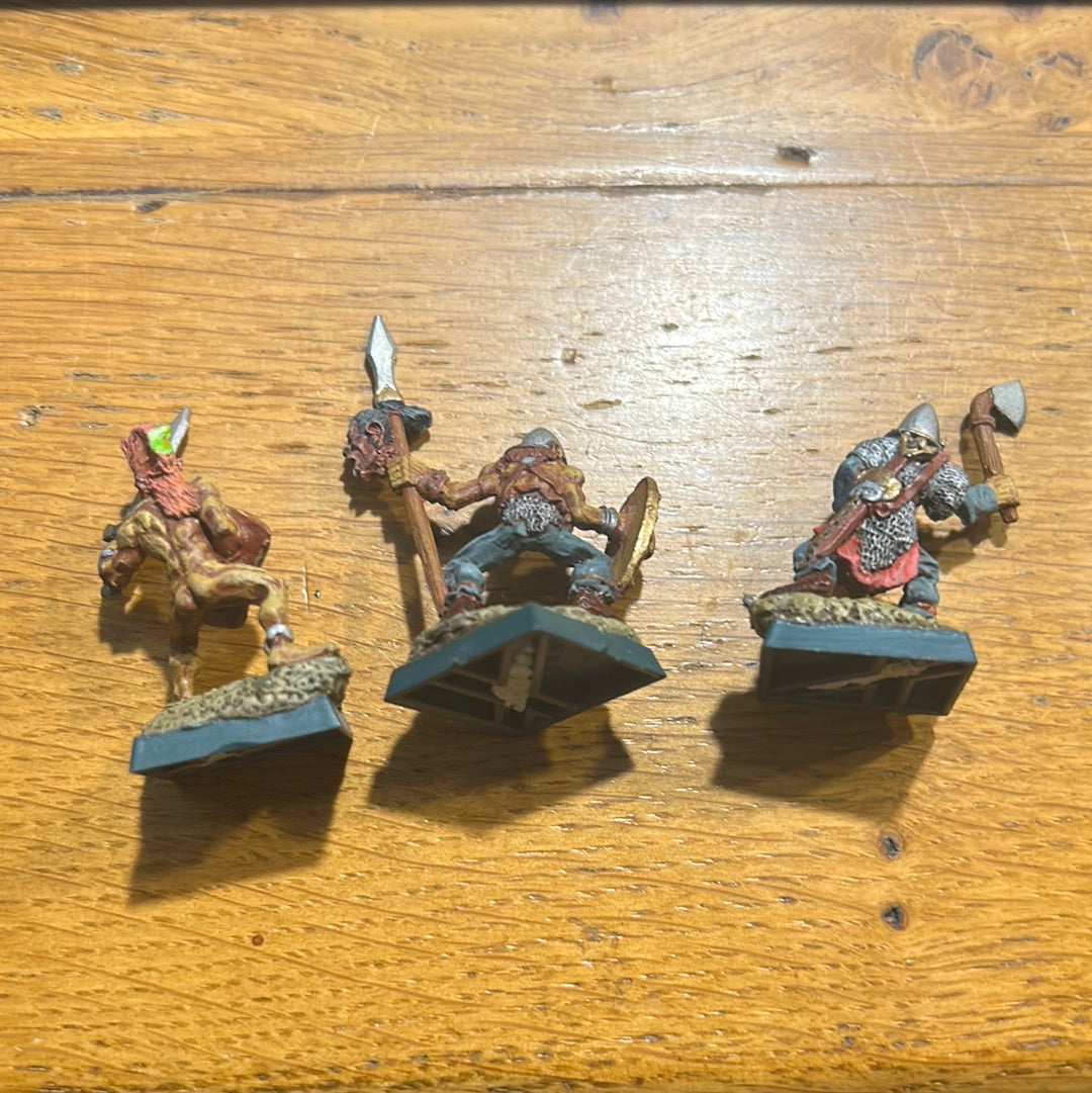 Three Celtic warriors perfect for historical wargaming or frostgrave