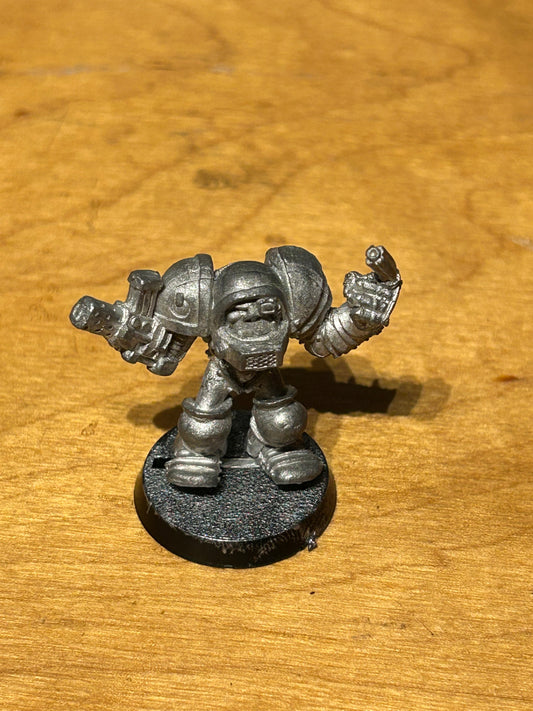 Space Ork Nob Boss Heavy Armour Bionik Eye Rogue Trader Citadel Metal Orks