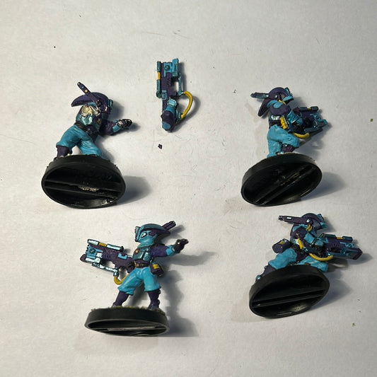 Warhammer 40k Tau metal pathfinders x4 with pulse rifles