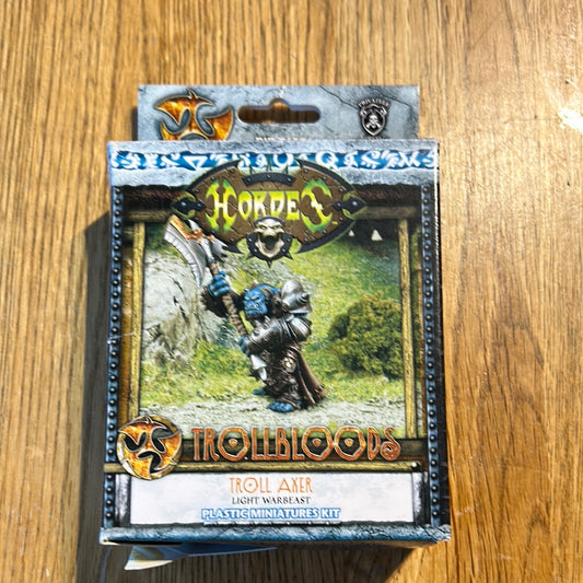 Hordes Trollbloods Troll Axer miniature in opened box