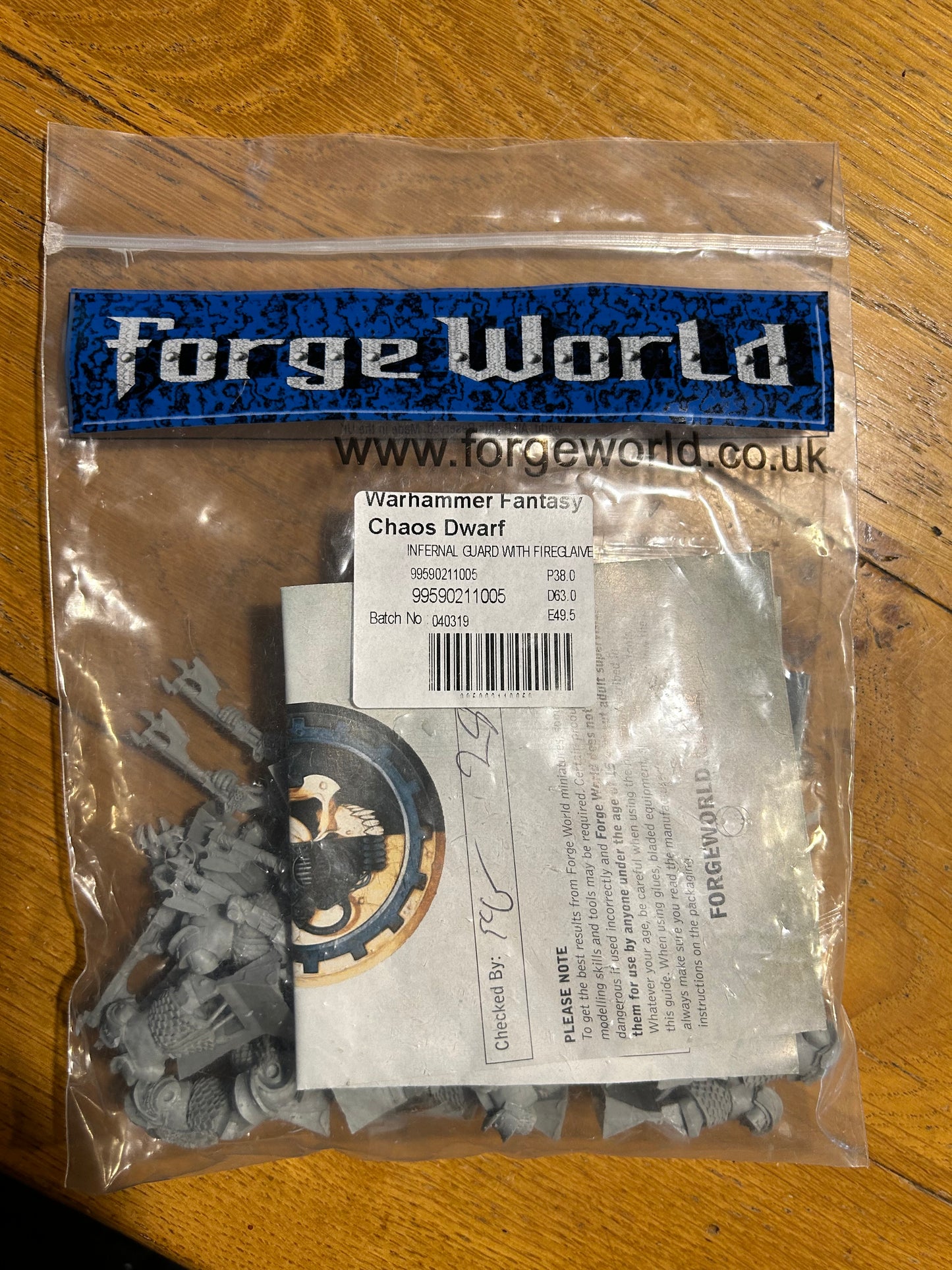 Warhammer fantasy chaos dwarfs infernal guard with fireglaives Forge World new x10 Old World