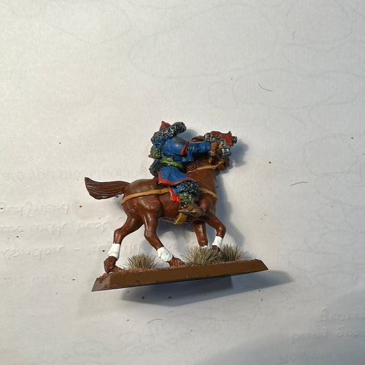 Warhammer 40k Imperial Guard Attilan Rough rider missing lance arm and has replacement plastic imperial guard bolt pistol arm