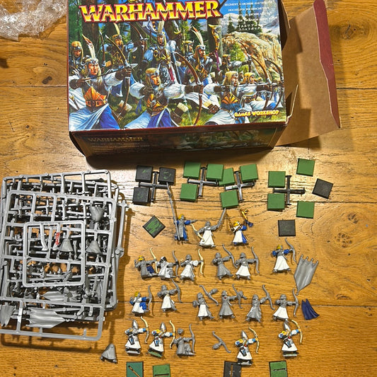 Warhammer fantasy old world High Elves Archers Regiment with Box 20 bowmen (16 from box and 4 fourth edition ones)