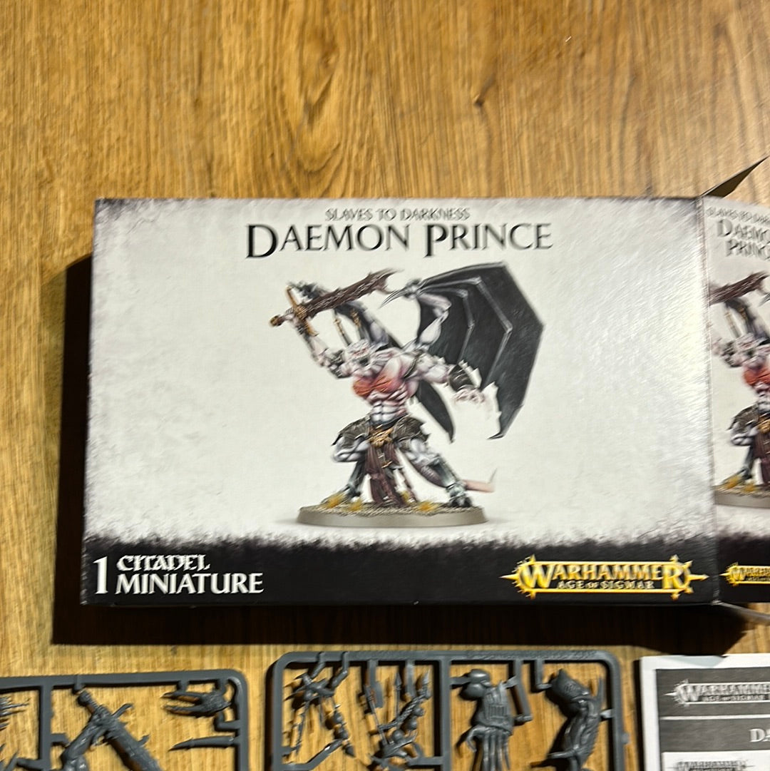 Warhammer 40k Daemon Prince Warhammer fantasy Brand New in opened Box (box has a little square cut out)