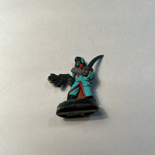 Warhammer 40k Imperial Guard Valhallan sergeant with flamer and sword
