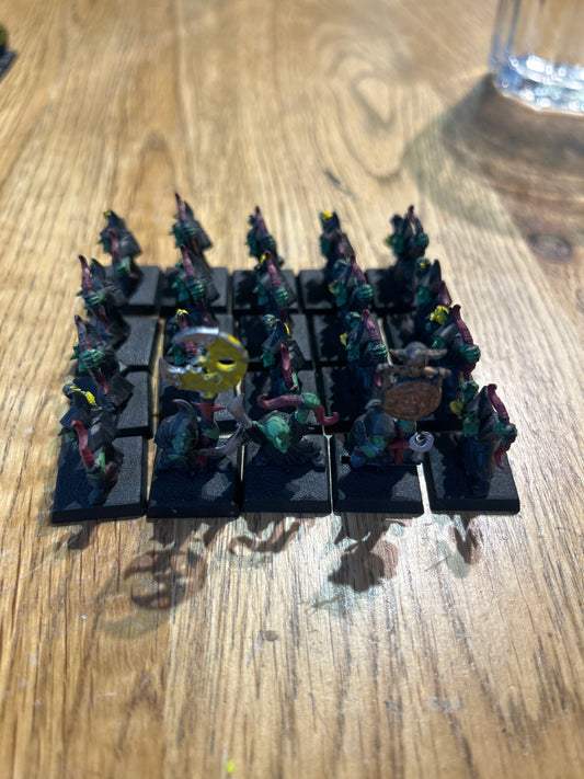 Warhammer fantasy battle for skull pass 20 goblin bowmen including command