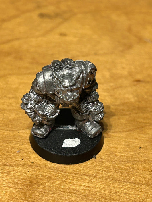 Warhammer 40k rogue trader ork commander with power arm and bolta