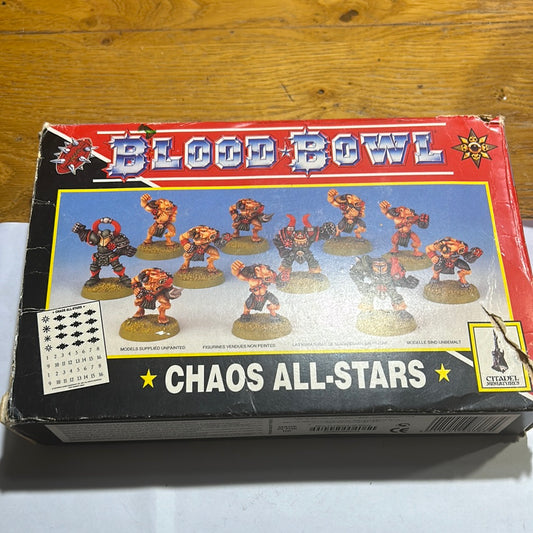 Blood Bowl Chaos All Stars Original Box Team (box has damage and team has been stripped and has some wear)
