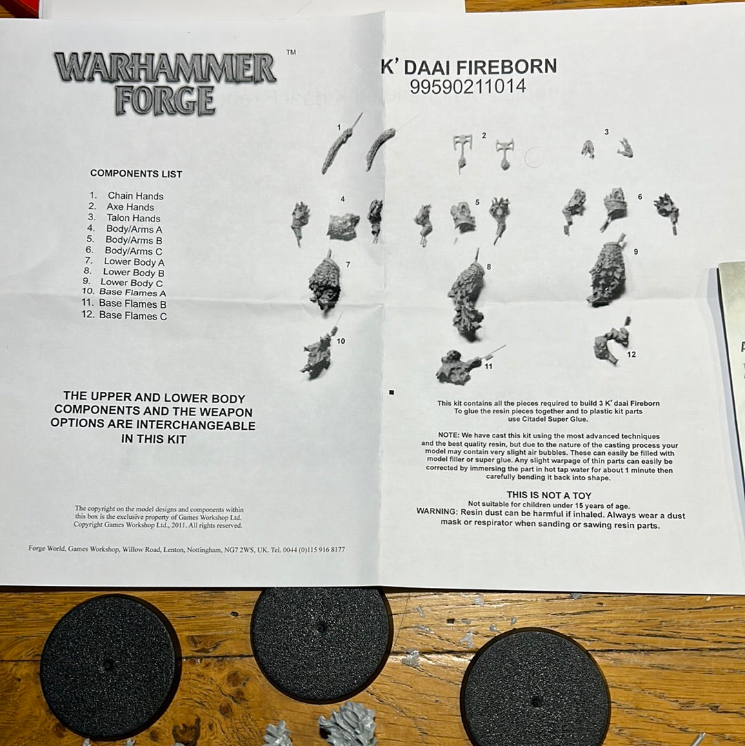 Warhammer Fantasy Forge World Chaos Dwarf K’daai Fireborn new Old world