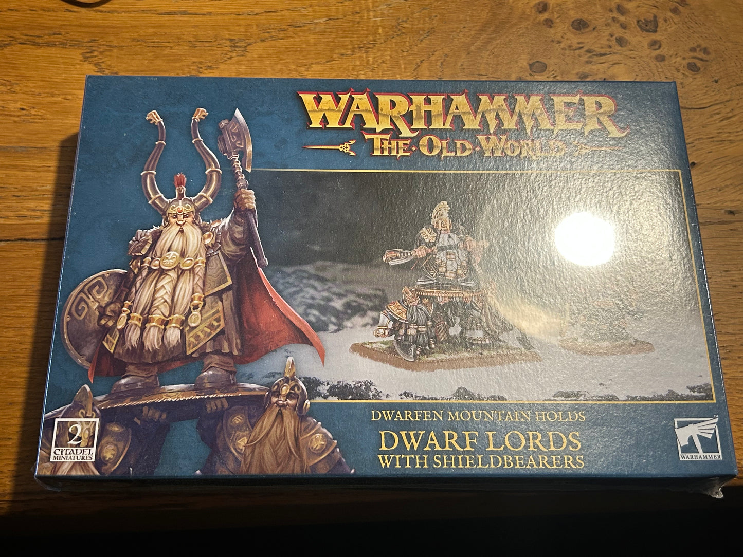 Dwarfen Mountain Holds: Dwarf Lords with Shieldbearers sealed box