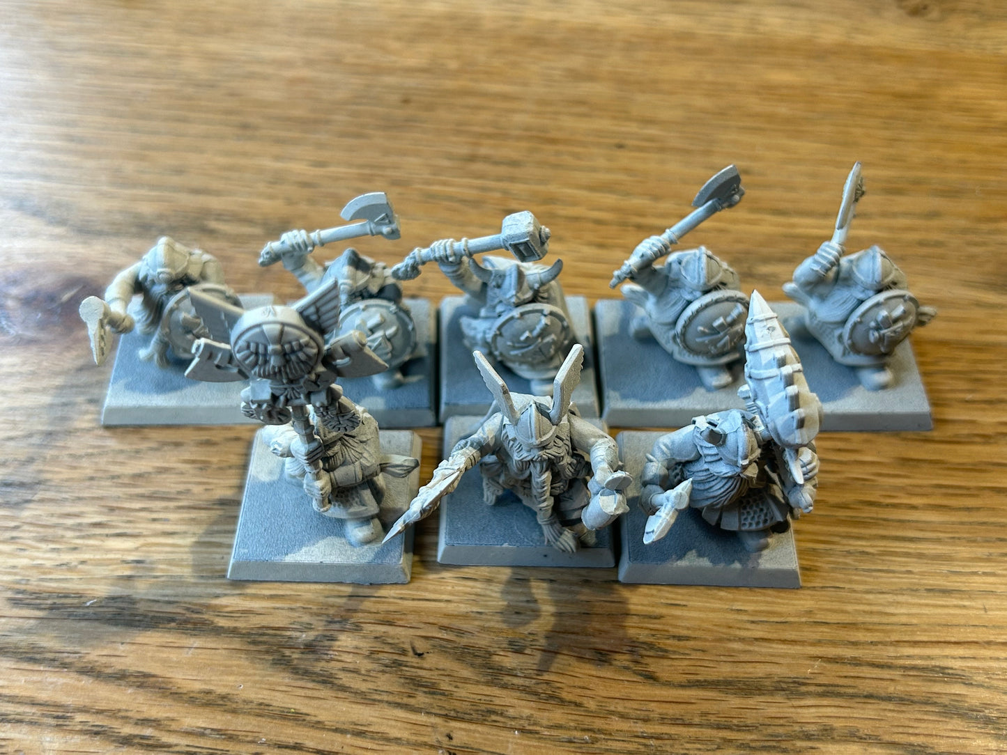 Warhammer fantasy old world plastic dwarf clansmen including command x8