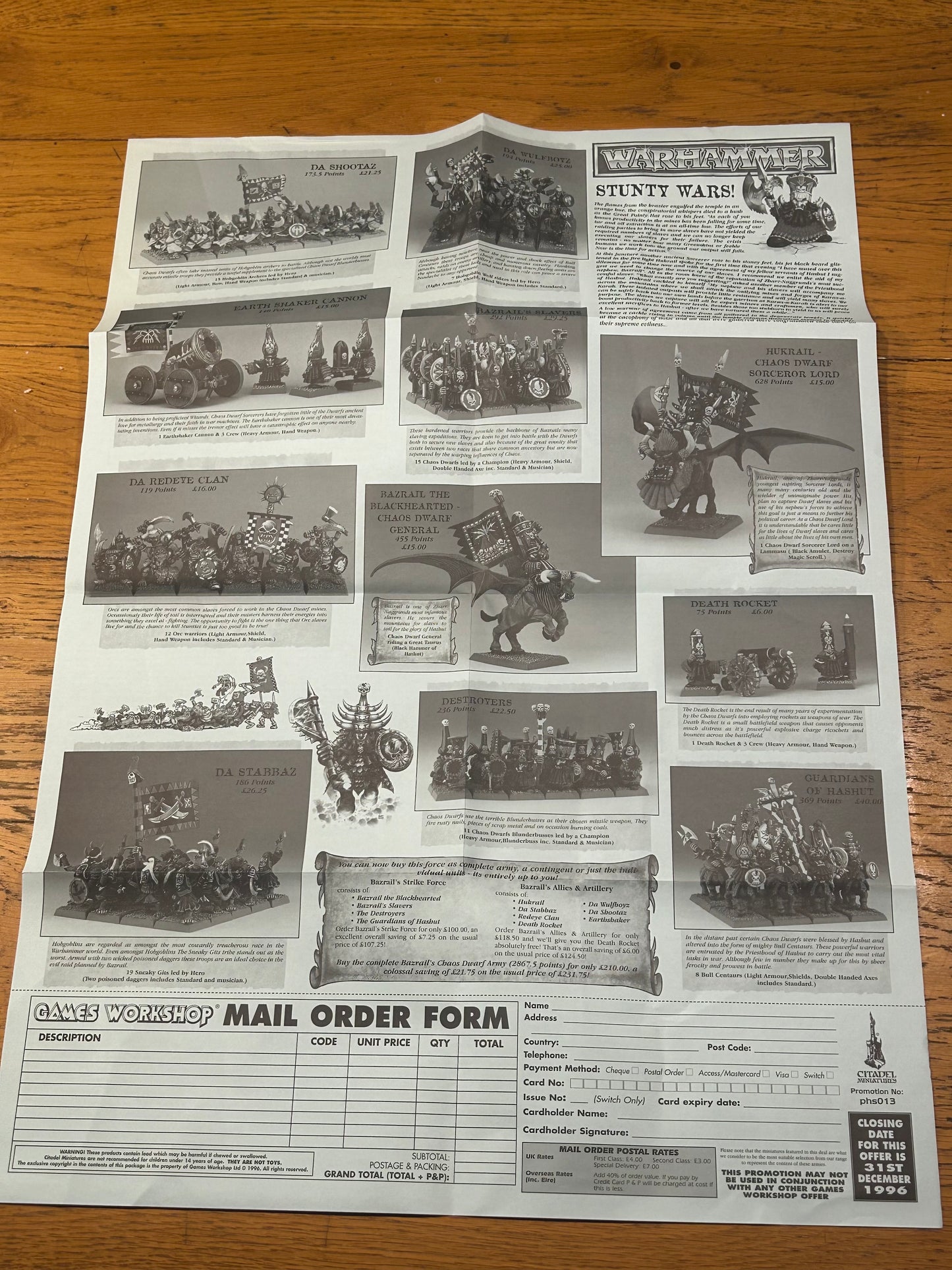 Games workshop mail order flyer 13 (great condition)