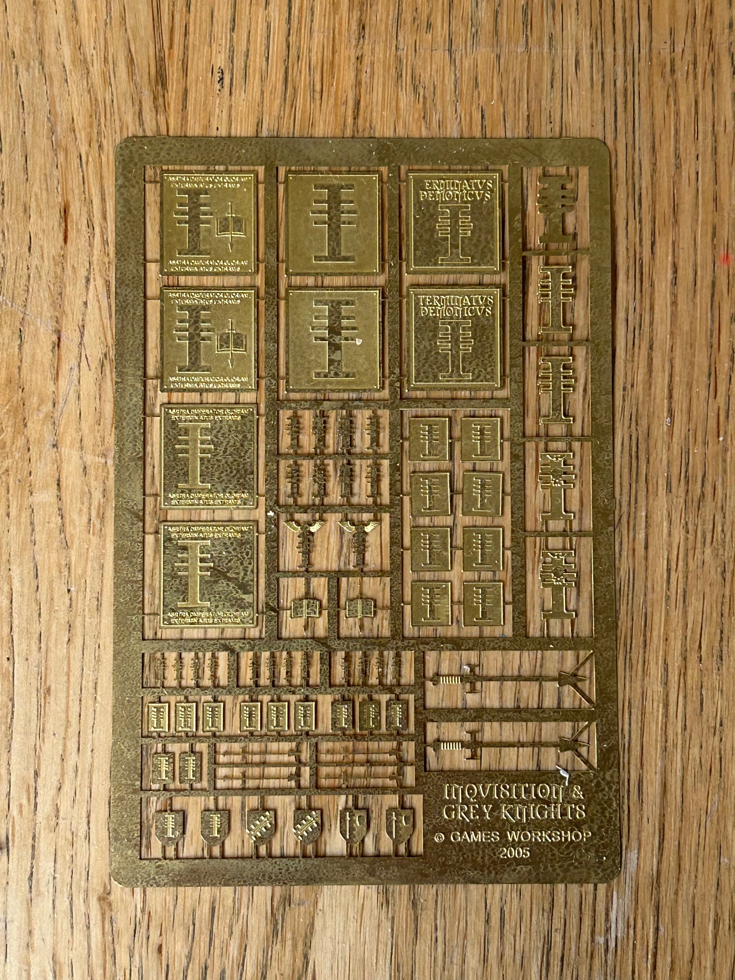 Forge World Inquisition Grey Knights Brass Etch Symbols 2005