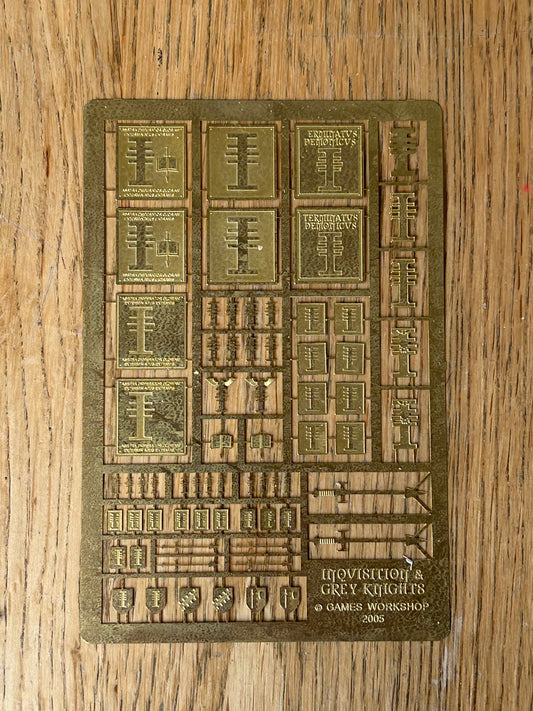 Forge World Inquisition Grey Knights Brass Etch Symbols 2005