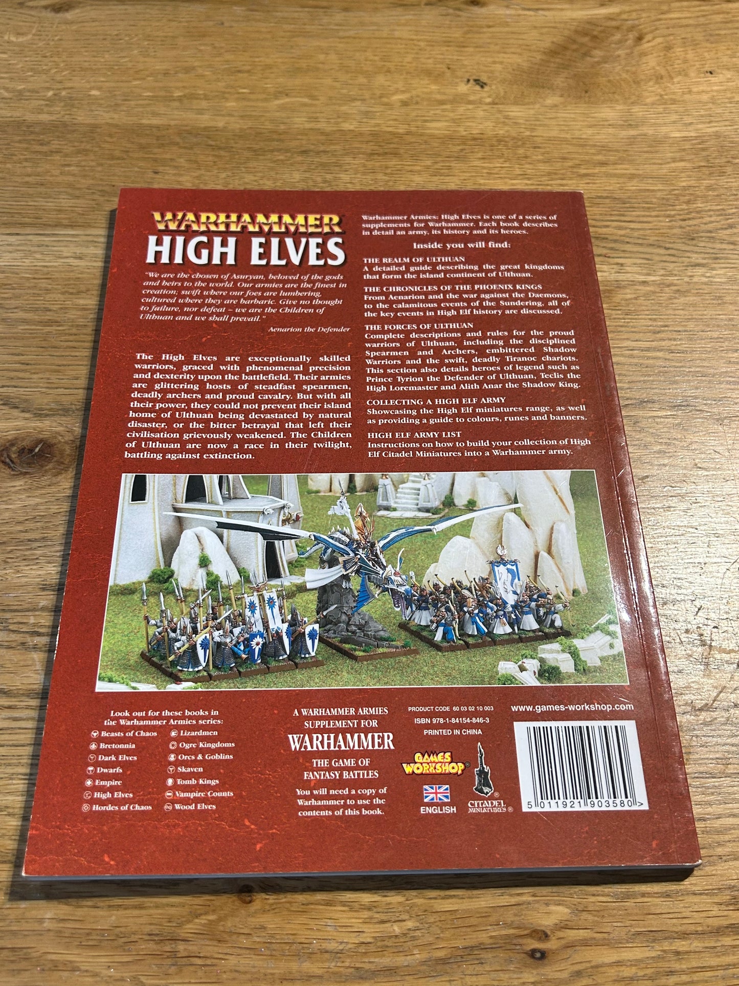 High Elves Army Rule Book Warhammer Fantasy Battle 7th Edition Games Workshop
