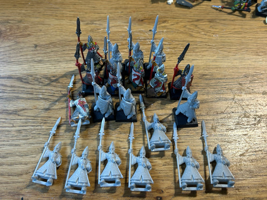 Warhammer fantasy 4th edition plastic high elf spearmen  x20 (9 shields)