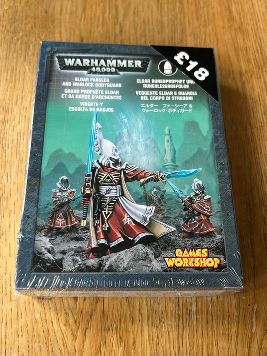 GW 40K Aeldari Eldar Farseer and Warlock bodyguard OOP MISB sealed box
