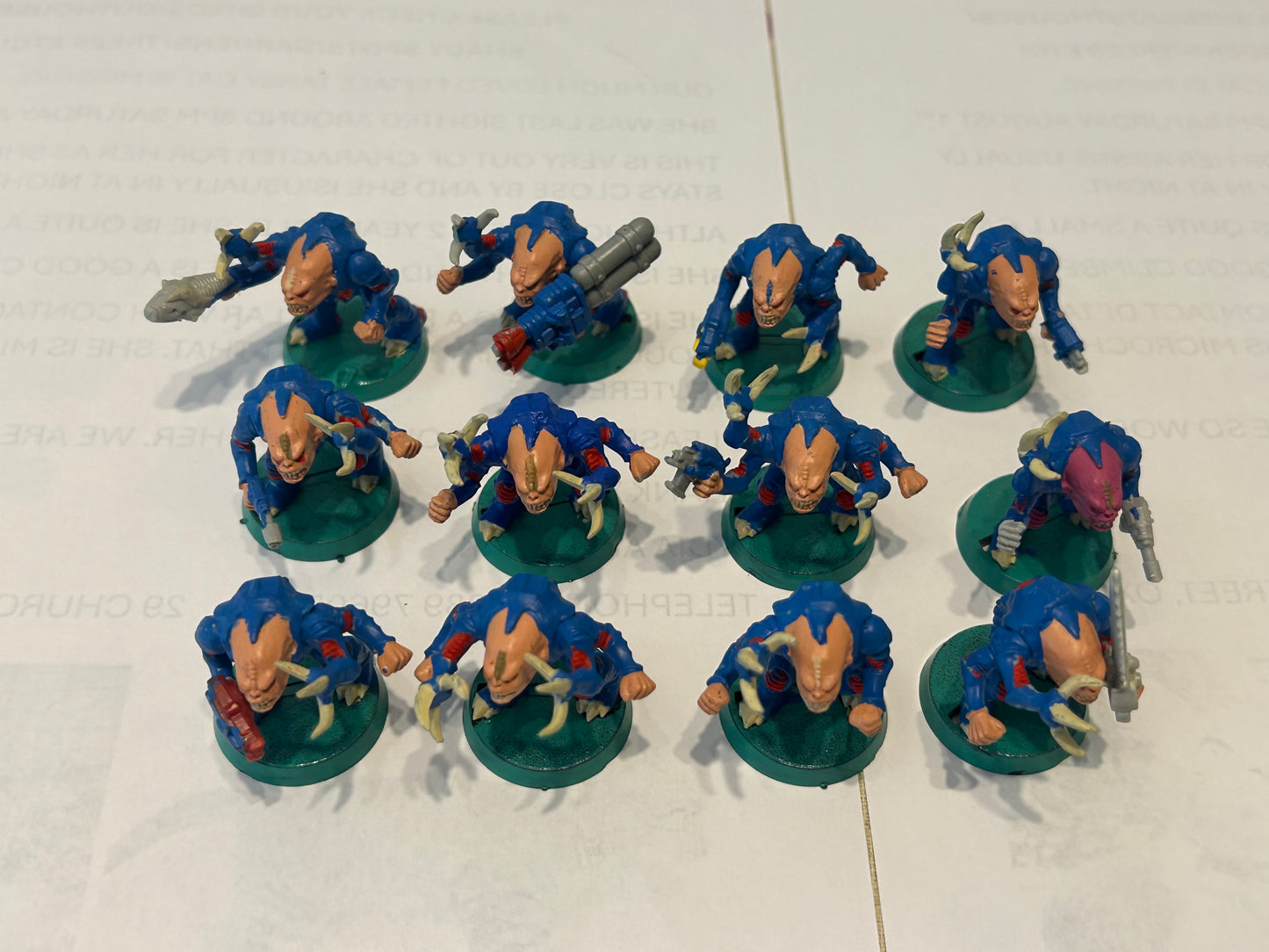 Warhammer 40k/ Rogue Trader Genestealer hybrids x12  plastic from space hulk expansion