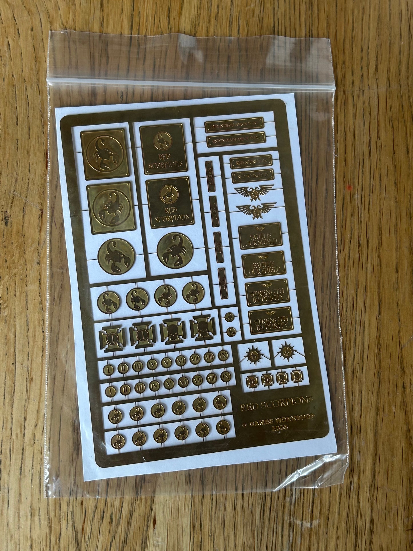 Warhammer 40k Forge world Red Scorpions Brass Etch Untouched sheet