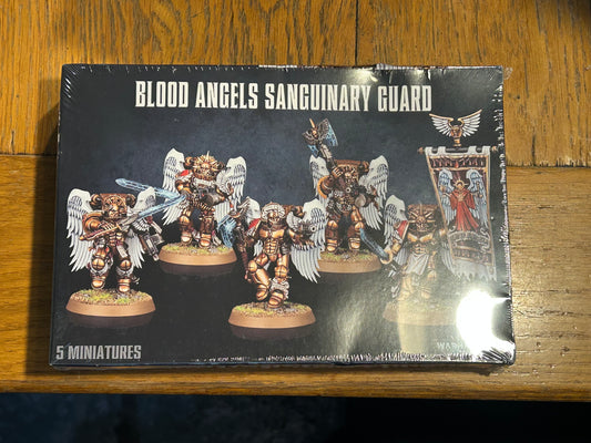 GW Warhammer 40K Blood Angels Sanguinary Guard X 5 Miniature - sealed box