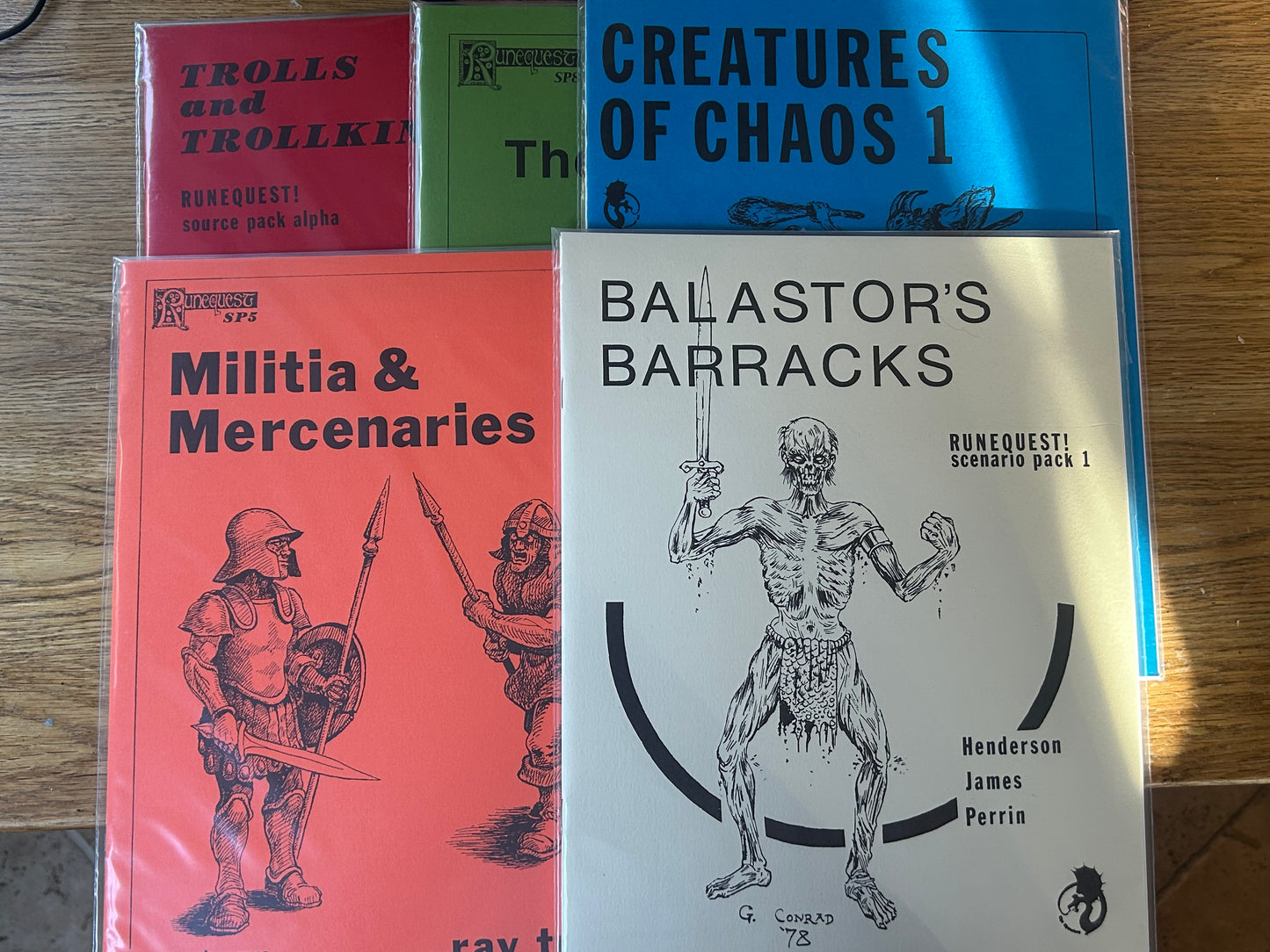 RuneQuest Old School Resource Pack Complete 5 Book Set Chaosium Inc Sea Cave kickstarter reprints
