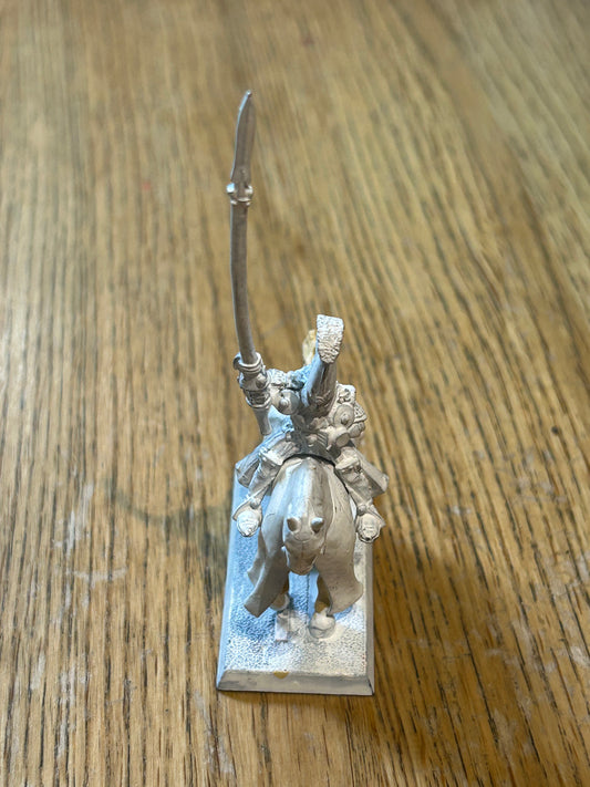 Warhammer Fantasy Old World High Elf silver helm on horse