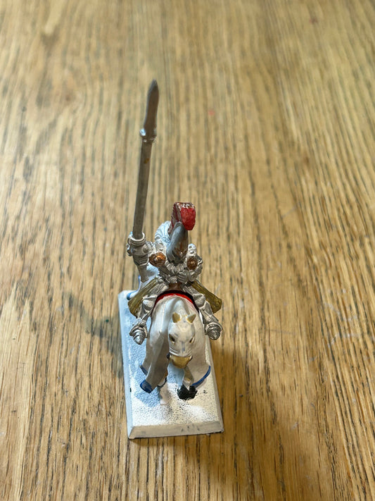 Warhammer Fantasy Old World High Elf silver helm on horse