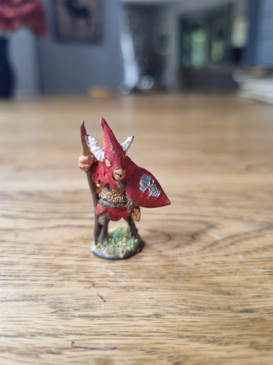 B16 Hooded Priest w. Spear & Shield Broo Runequest