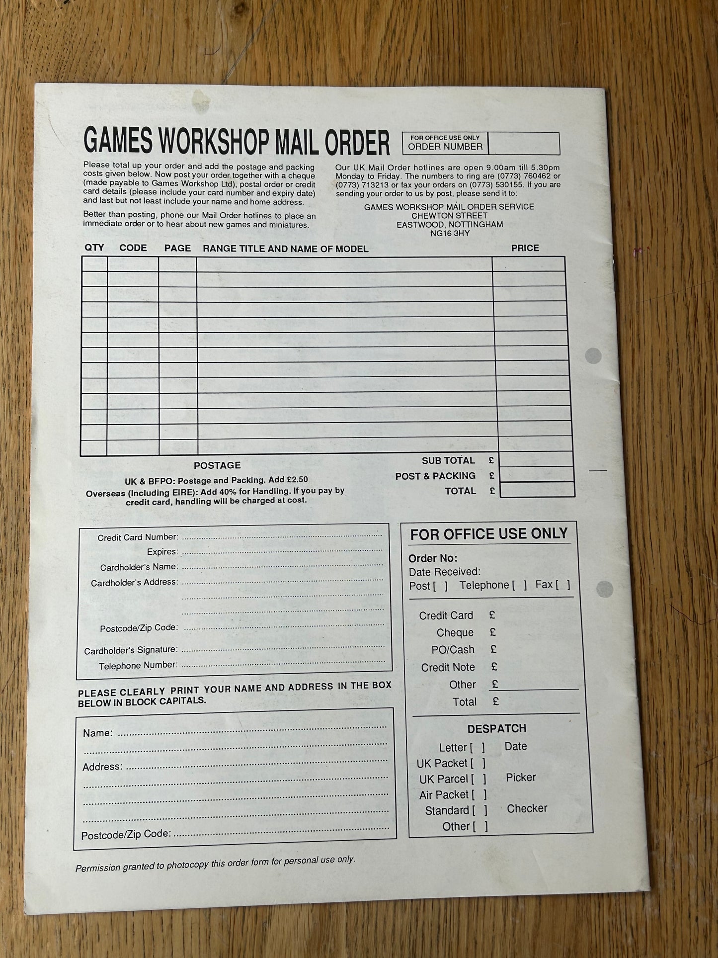 WARHAMMER WHFB + 40K 80s CITADEL MINIATURES CATALOGUE PART 1 ONE and price guide winter 1991 GAMES WORKSHOP