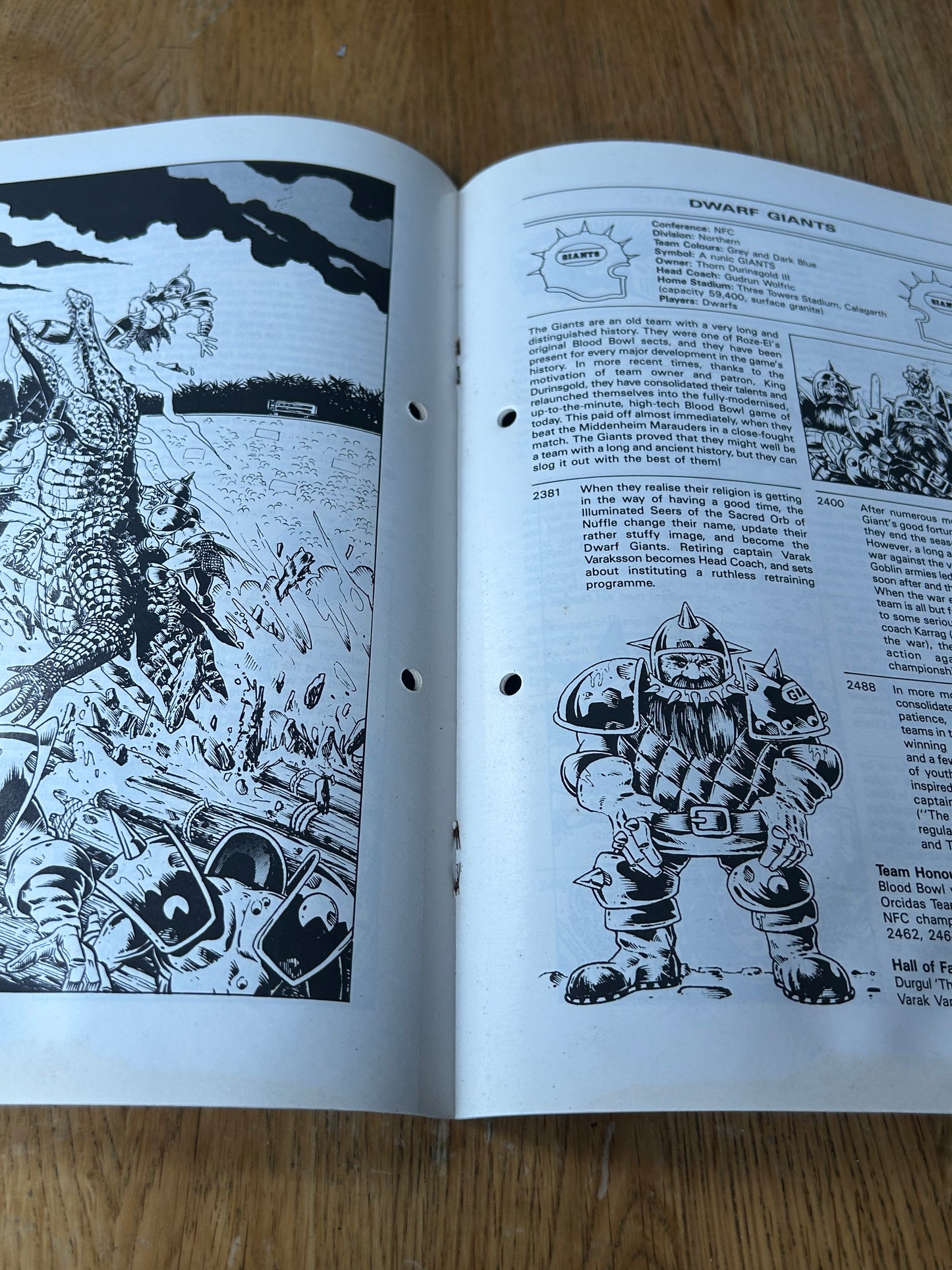 Bloodbowl second edition handbook (has some paint that’s bled through the back)
