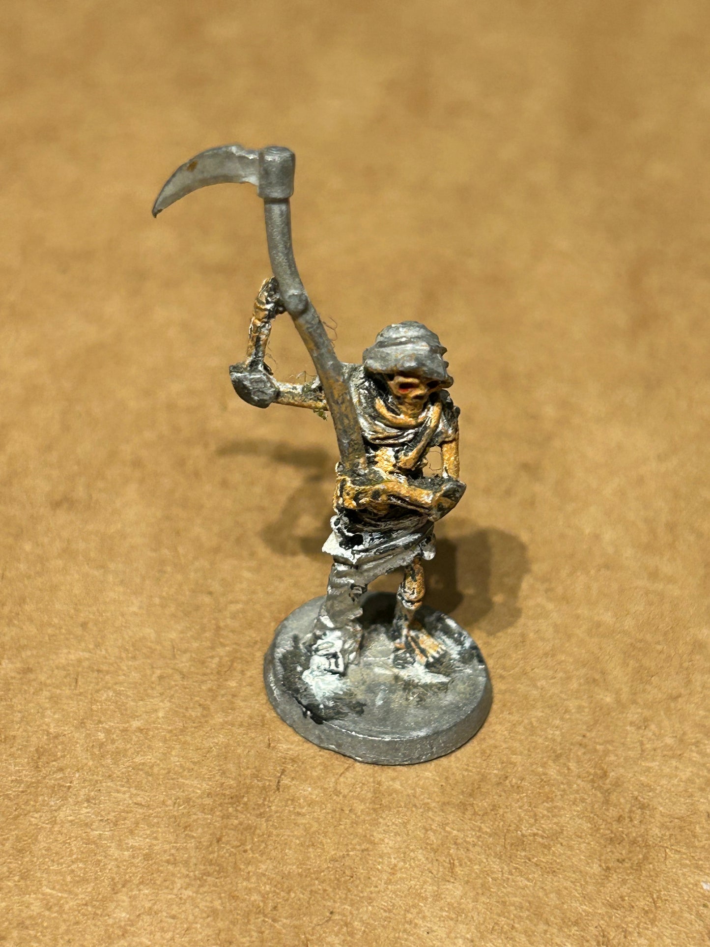 Undead Skeleton warrior with scythe - Ral Partha - Metal - D&D