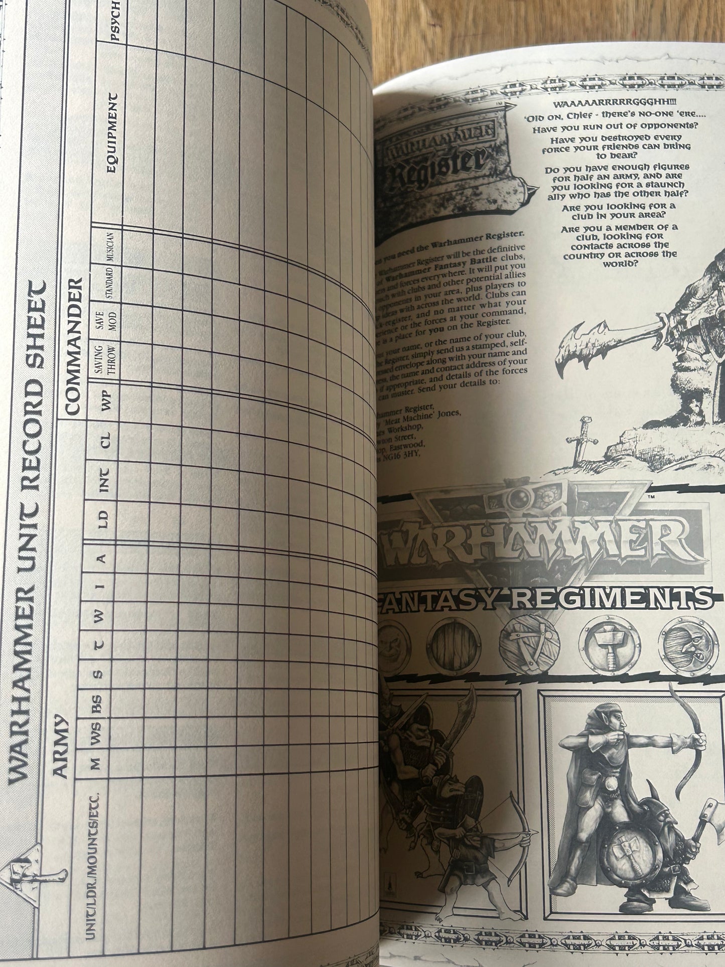 Warhammer Fantasy Battle 3rd Edition 1987 Rulebook Hardcover HB Third Book