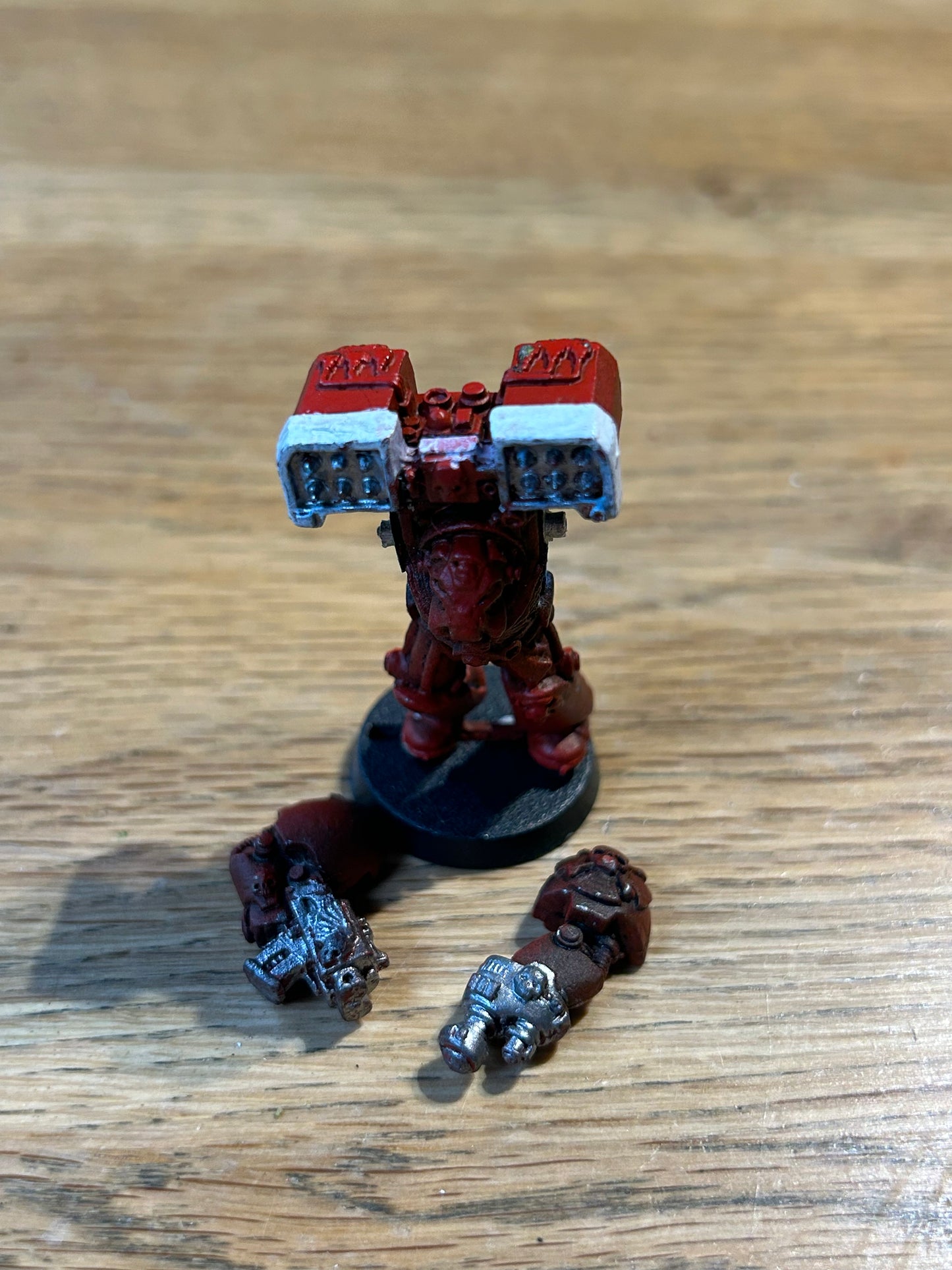 TERMINATOR WITH CYCLONE MISSILE LAUNCHER SPACE MARINES METAL WARHAMMER 40,000