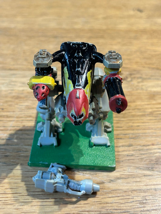 Warhammer 40k Space Crusade chaos Dreadnought with three guns