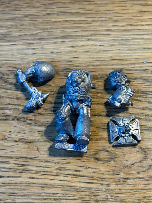 Metal Space Marine Terminator close combat Thunder Hammer Shield 40k OOP