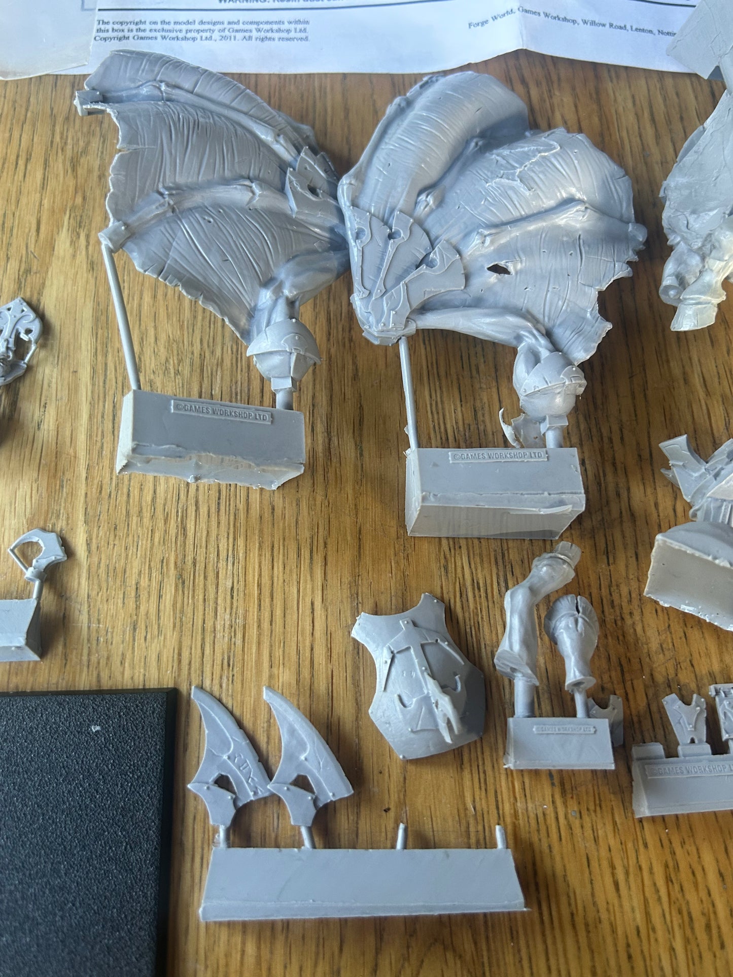 Warhammer fantasy chaos dwarfs forge world Bale Taurus in bag and on Sprue (some of the parts have come off the sptues but it’s complete)