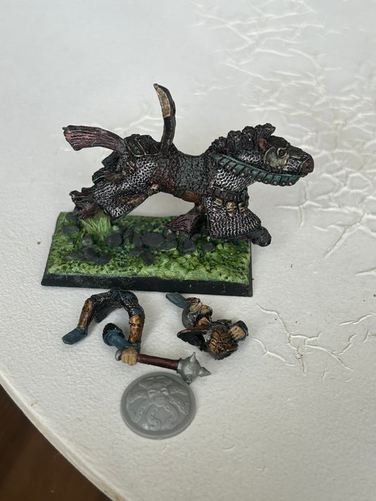 1990 Marauder Dark Elf MM72 cavalry Rider with mace