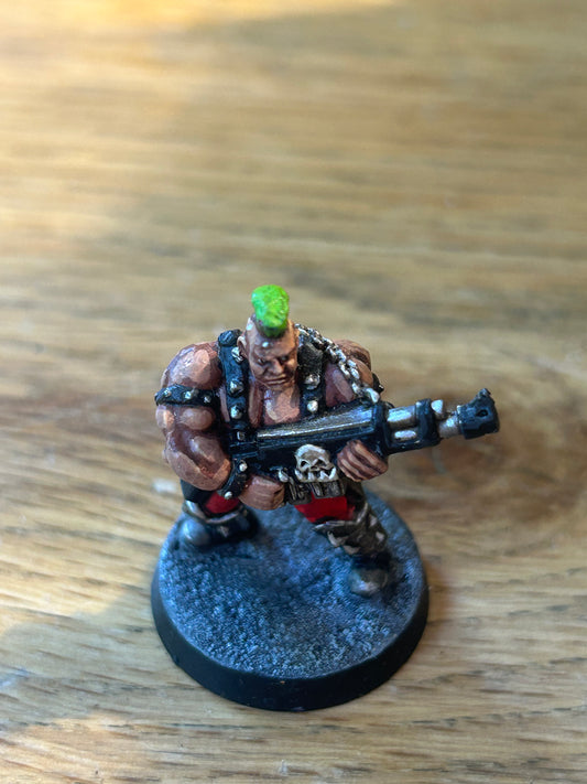 Necromunda Goliath ganger with shotgun