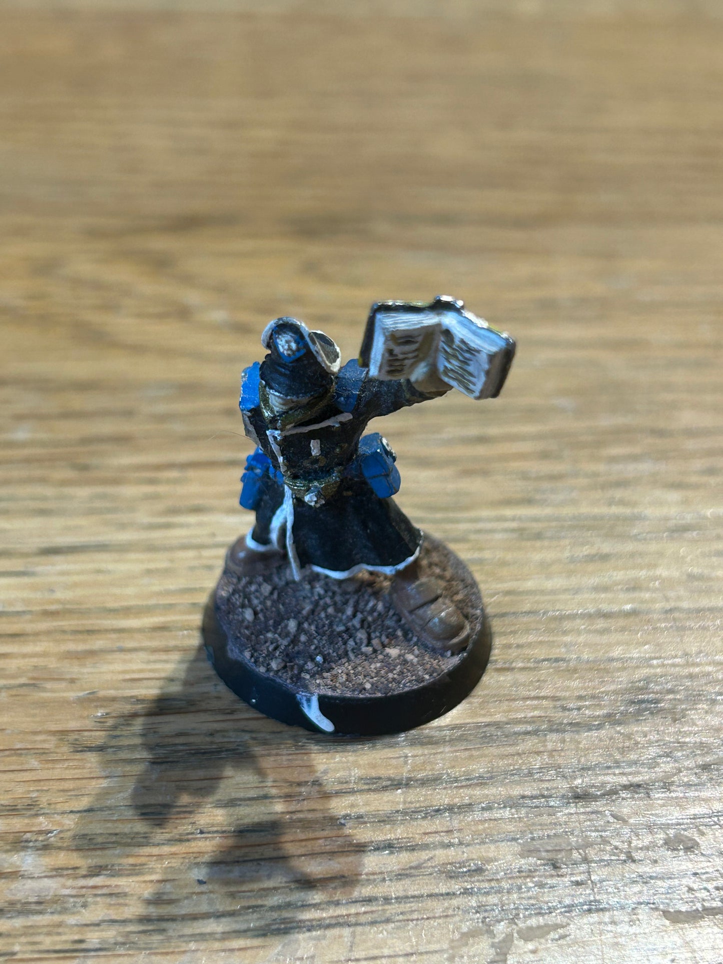 Rogue Trader Imperial Guard Commissar holding book (no plastic arm or weapon)