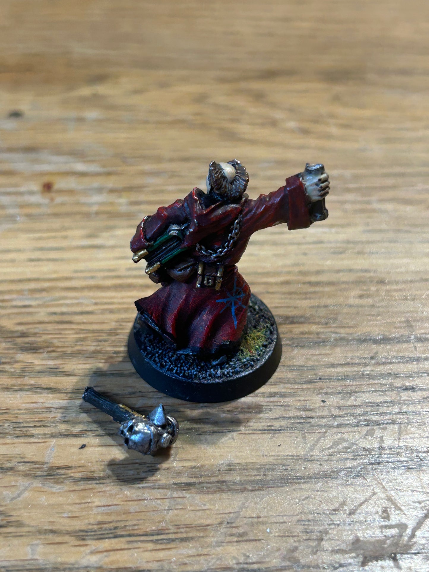Classic Metal Missionary Preacher Imperial Guard Painted  Warhammer 40K (missing his sword as has been converted)