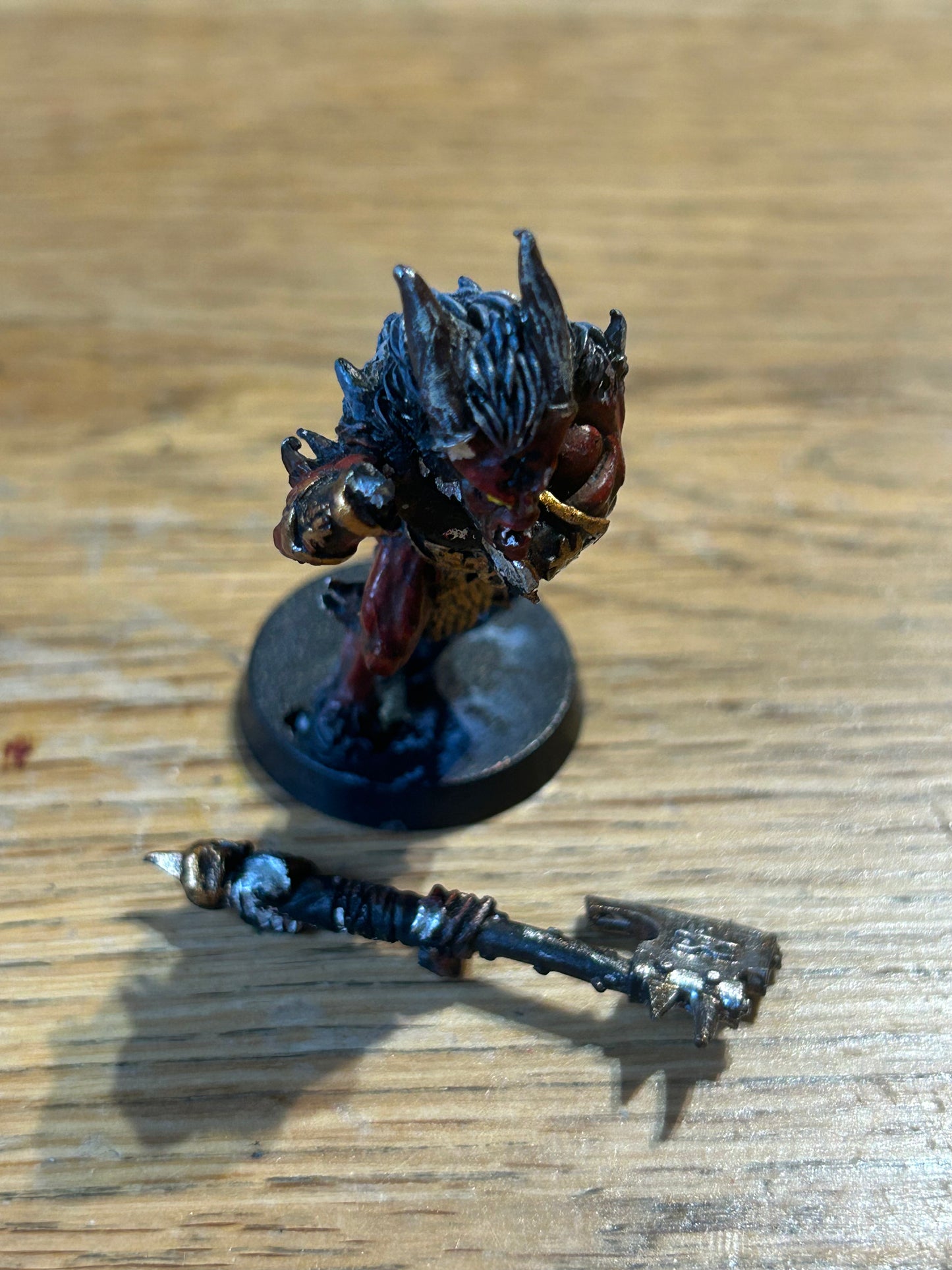 Warhammer 40k, Chaos Bloodletter Daemon, khorne, Metal