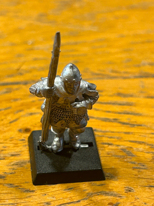 Warhammer Fantasy Old World Bretonnian man at arms spearman  metal